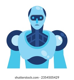 ai robot illustration vector isolated