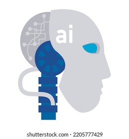 Ai Robot Profile Tech Icon Stock Vector (Royalty Free) 2205777429 ...