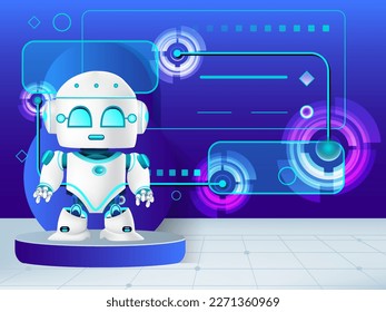 AI robot with a tech background represents the cutting edge of robotic technology, offering unprecedented levels of intelligence, versatility, and adaptability. It has the potential to transform a wid