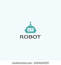 Ai robot technology icon logo white background 