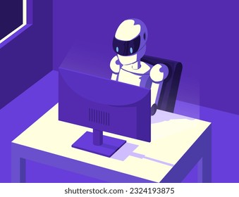 An AI robot that are working instead of a humans