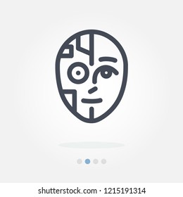 Ai robot vector icon