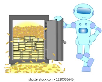 The AI robot, which began to work as a human being, has become rich.
