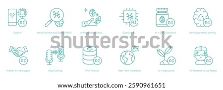 AI in Robotics and Real-Time AI Technology Vector Icon
