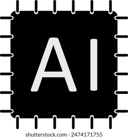 AI Rounded Filled icon design for personal and commercial use