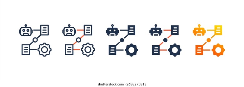 Ai Routine Manager icon set multiple style collection