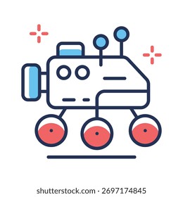 Icono de rover AI que representa la robótica, la exploración y los sistemas autónomos.