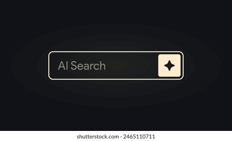 AI search bar. Artificial intelligence chatbot. Browsing with LLM Browser. Query window. Generate tool. Vector illustration