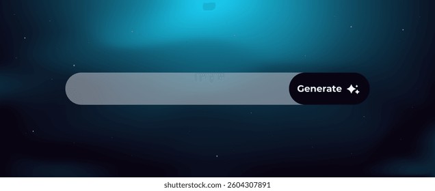 Ai search bar features a modern generate button with sparkling icon, highlighting its futuristic design.