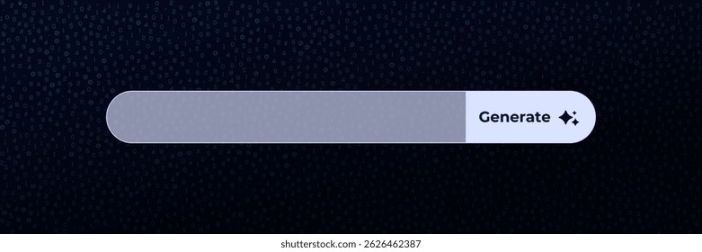 Ai search bar with generate button for artificial intelligence ui. sleek design enhances user experience.