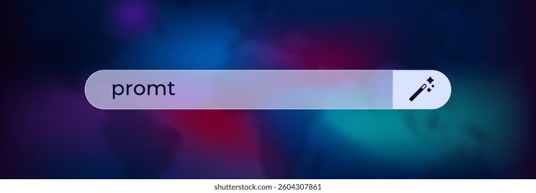 Ai search bar with a wand icon at the end, representing artificial intelligence technology.