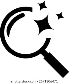 Icono de búsqueda de IA, inteligencia artificial con icono de lupa. Signo de inteligencia artificial, signo de lupa de lupa. Vector Icono generado por IA

