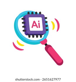 Ícone de estilo do AI Search Vetor. Arquivo Eps 10