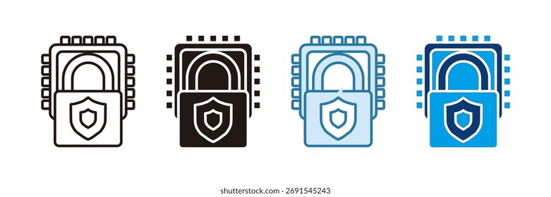 Ai Security Icon Set Multiple Style Collection