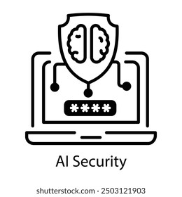 Icono del sistema de seguridad de aire en estilo glifo