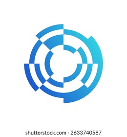 AI Security System Logo Biometric Circuit Logo