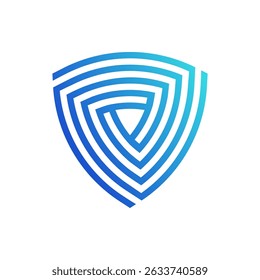AI Security System Logo Biometric Circuit Logo