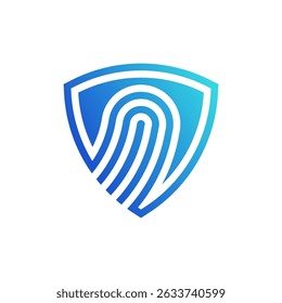 Logotipo del circuito biométrico del logotipo del sistema de seguridad de la IA