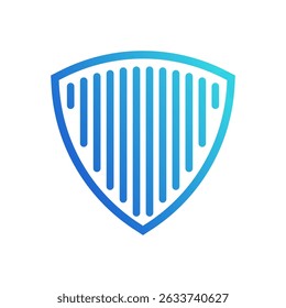 Logotipo del circuito biométrico del logotipo del sistema de seguridad de la IA