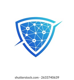 AI Security System Logo Biometric Circuit Logo