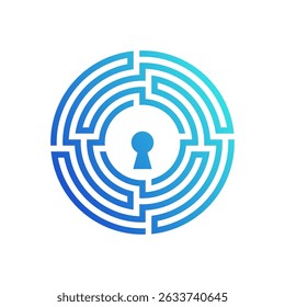 Logotipo del circuito biométrico del logotipo del sistema de seguridad de la IA