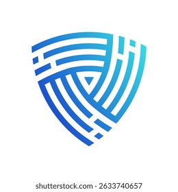Logo do sistema de segurança AI Logotipo do circuito biométrico