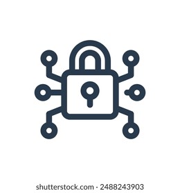 AI Security Vector Icon Illustration