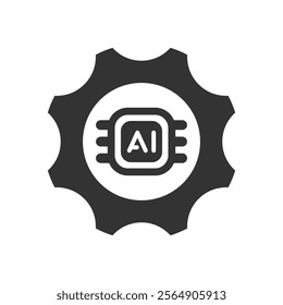 Ai setting icon, Vector graphics