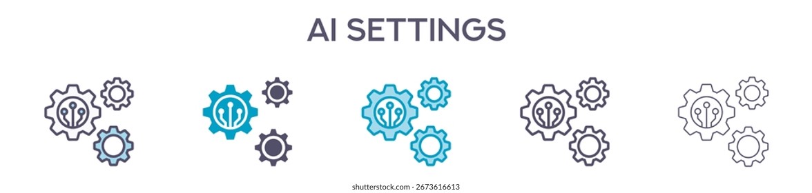 Pacote De Ícones De Configurações De Ai Para Design Gráfico - Vários Estilos