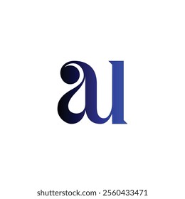 AI Simple alphabet modern minimalist negative space font vector business logo design