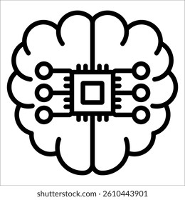 Ai Simple Icon Vector Illustration Concept