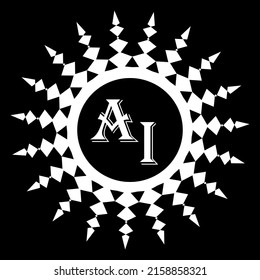 AI einfaches Logo-Design der Kunst