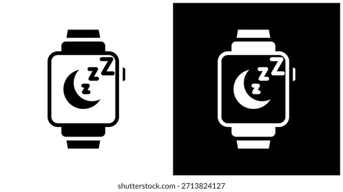 Icono Del Rastreador Del Sueño Del Aire Fijado En Fondo Blanco Y Negro
