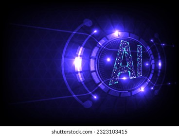 ai small kreis hellumfeld ai abstrakter hintergrund hintergrund high tech superconcept ai energy