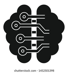Ai smart brain icon. Simple illustration of ai smart brain vector icon for web design isolated on white background
