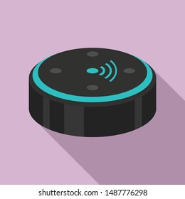 Ai smart speaker icon. Flat illustration of ai smart speaker vector icon for web design