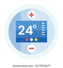 An AI smart thermostat that provides precise temperature control and energy efficiency for modern homes.