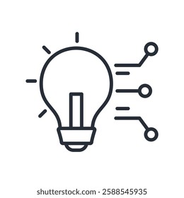 AI solution icon. vector.Editable stroke.linear style sign for use web design,logo.Symbol illustration.