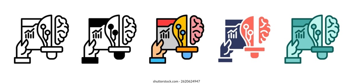 Ai Solutions Icon Multiple Vector Illustration