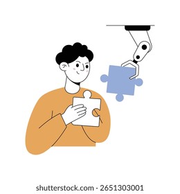 AI Solve Problems Modern illustrations. Eps 10 file on transparent background