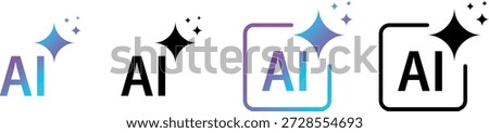 AI Spark Icon Artificial Intelligence Logo for Machine Learning, Image Text Generation