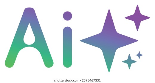 AI Sparkle Effects Vector. artificial intelligence
