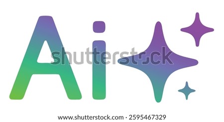 AI Sparkle Effects Vector. artificial intelligence