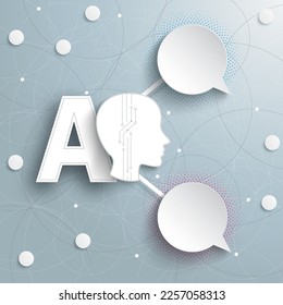 Voz de IA Bubbles Networks Halftone Infográfico