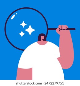 AI stars icon. Artificial intelligence logo. Machine learning. Create an image and text sign. Girl and Computer help assistant. Data Science. Flat vector illustration.