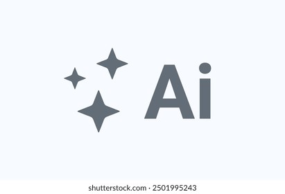 AI stars icon. Artificial intelligence star logo generation chat symbol icon concept design