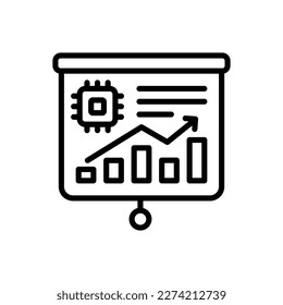 AI Statistics icon in vector. Logotype