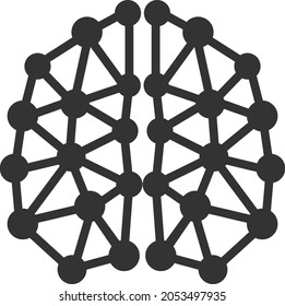 AI structure vector illustration. Flat illustration iconic design of AI structure, isolated on a white background.