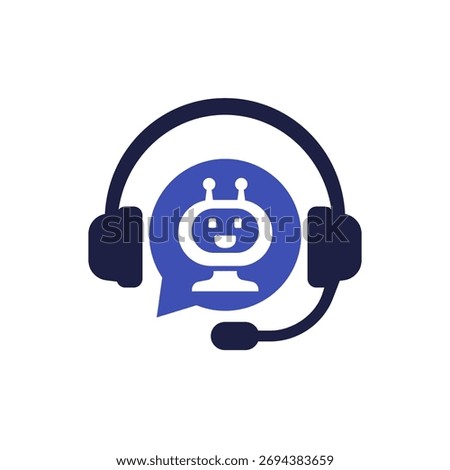 AI support icon, artificial intelligence technology vector