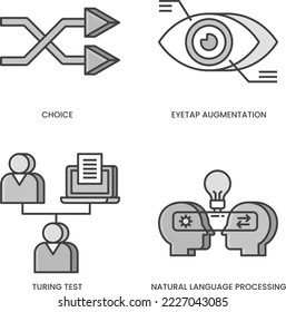 Design-Symbol für AI-Systeme, flache Design-Abbildung 